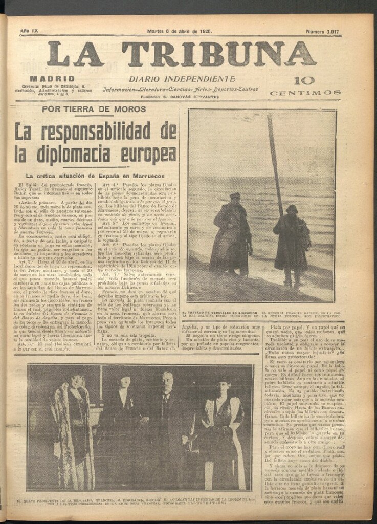 Miniatura de La Tribuna del 6 de abril de 1920