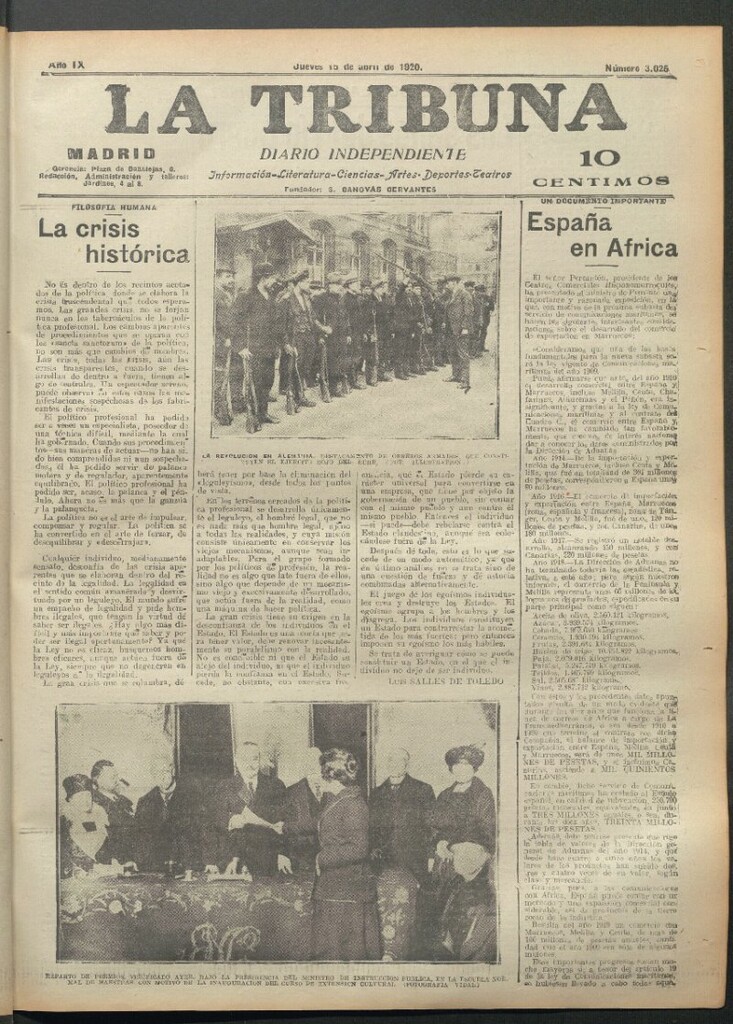 Miniatura de La Tribuna del 15 de abril de 1920