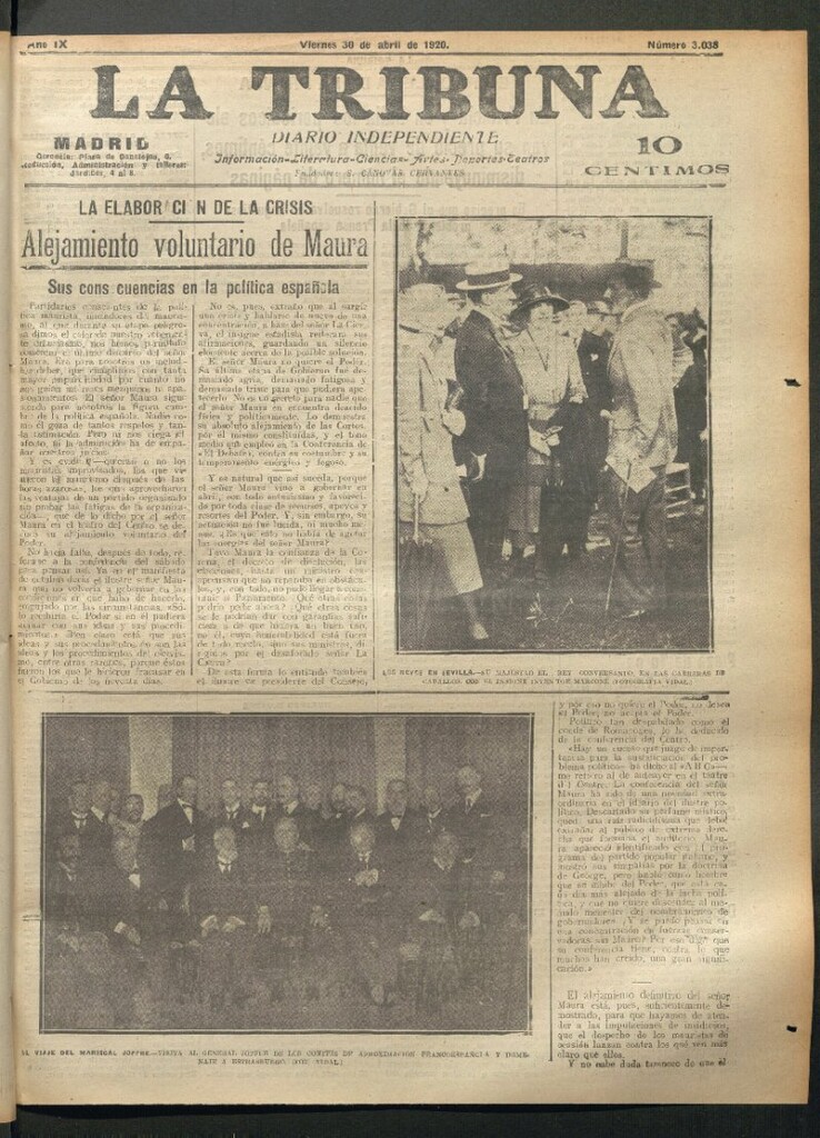 Miniatura de La Tribuna del 30 de abril de 1920