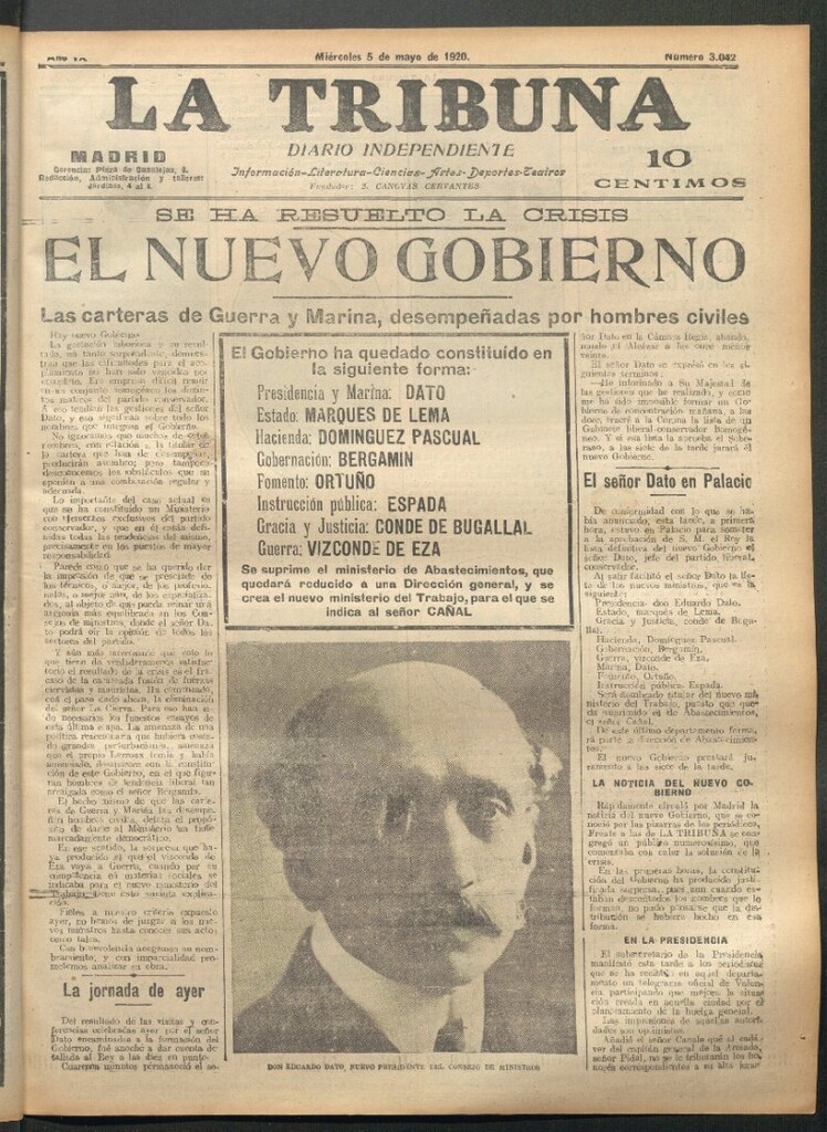 Miniatura de La Tribuna del 5 de mayo de 1920