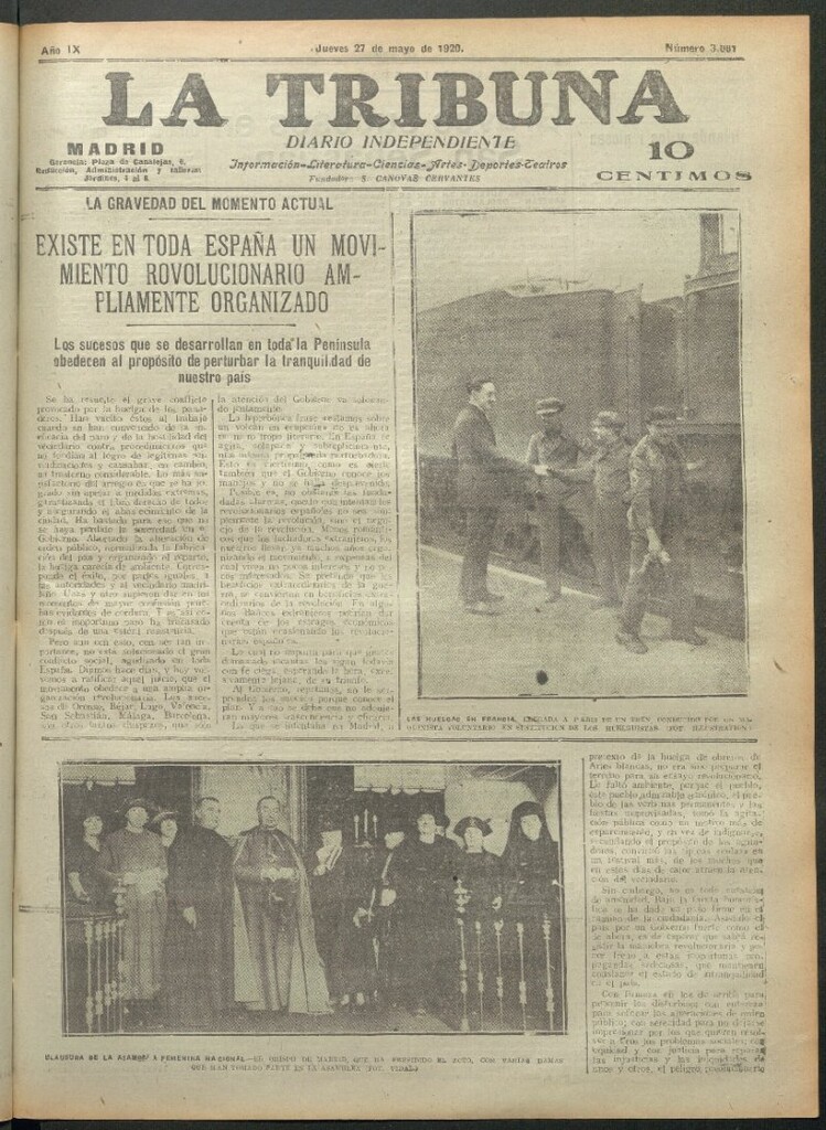 Miniatura de La Tribuna del 27 de mayo de 1920