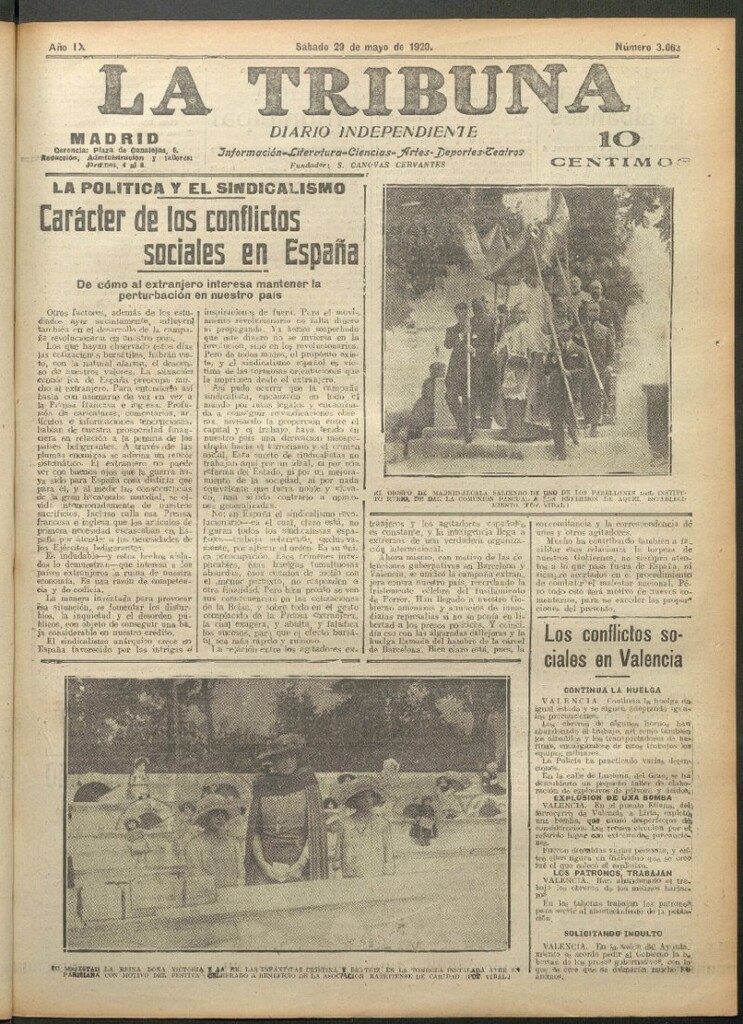 Miniatura de La Tribuna del 29 de mayo de 1920