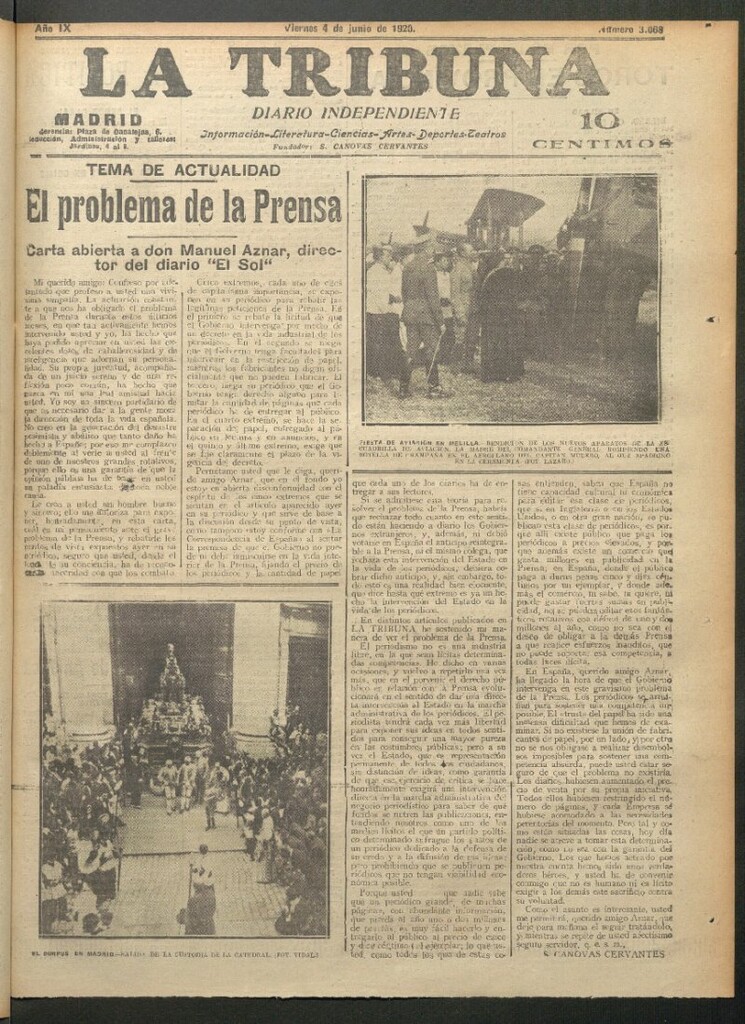 Miniatura de La Tribuna del 4 de junio de 1920