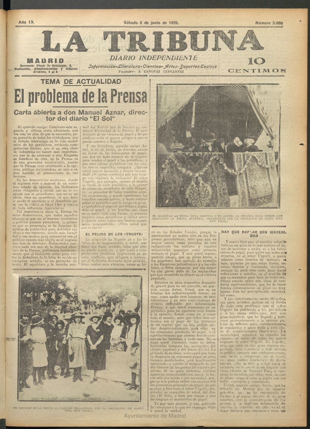Miniatura de La Tribuna del 5 de junio de 1920
