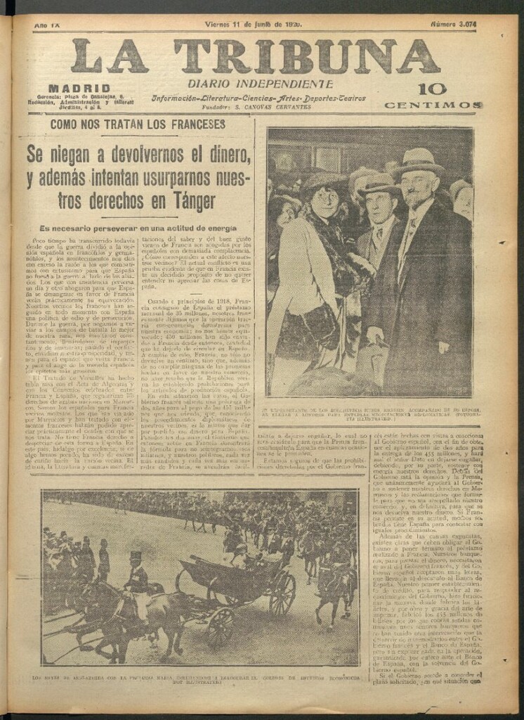 Miniatura de La Tribuna del 11 de junio de 1920