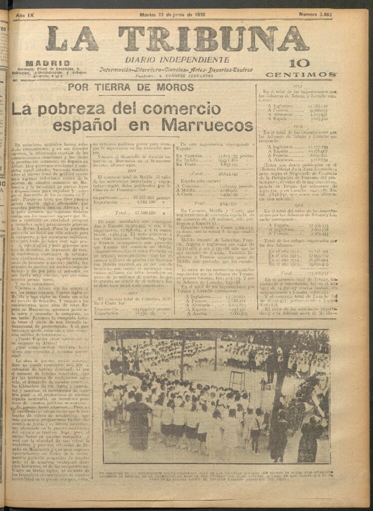 Miniatura de La Tribuna del 22 de junio de 1920