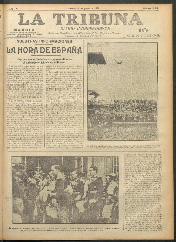 Miniatura de La Tribuna del 25 de junio de 1920