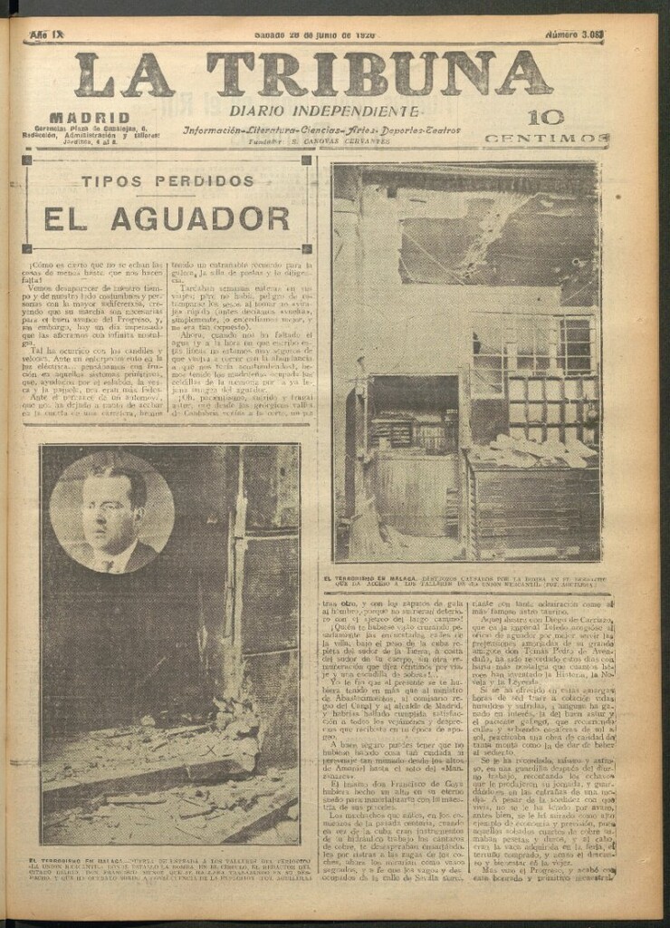 Miniatura de La Tribuna del 26 de junio de 1920