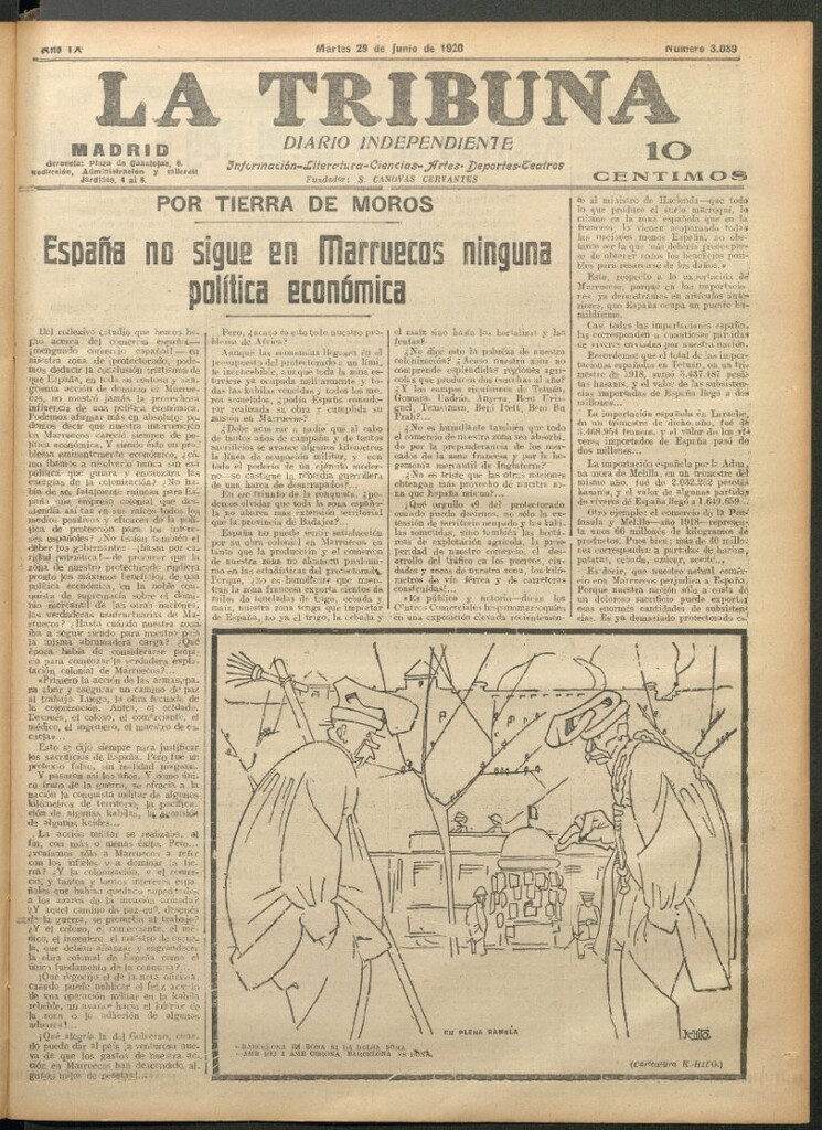Miniatura de La Tribuna del 29 de junio de 1920