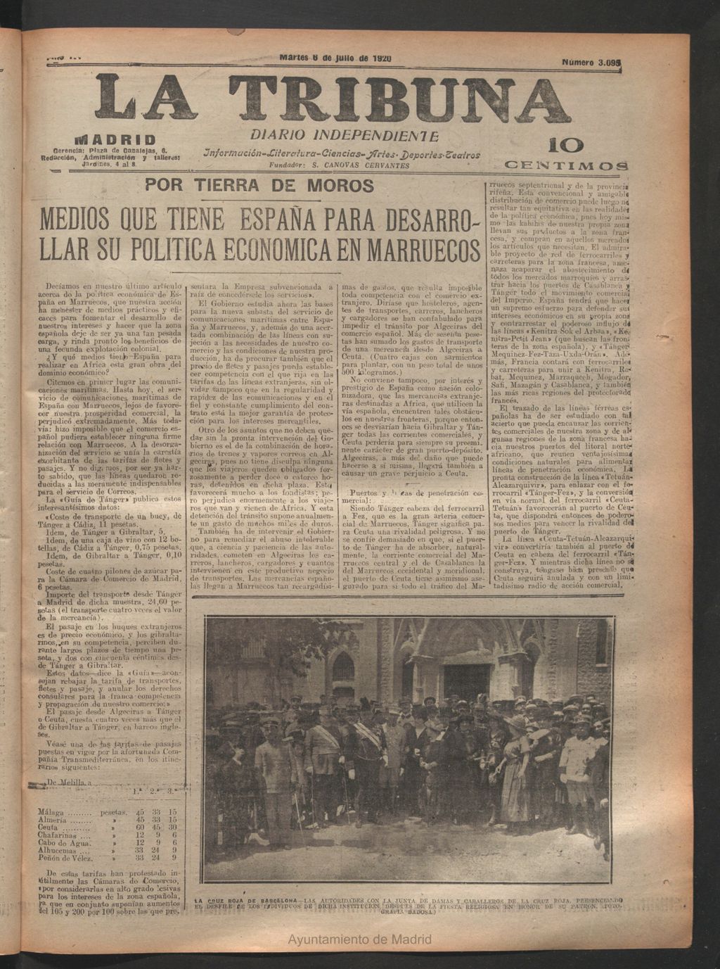 Miniatura de La Tribuna del 6 de julio de 1920