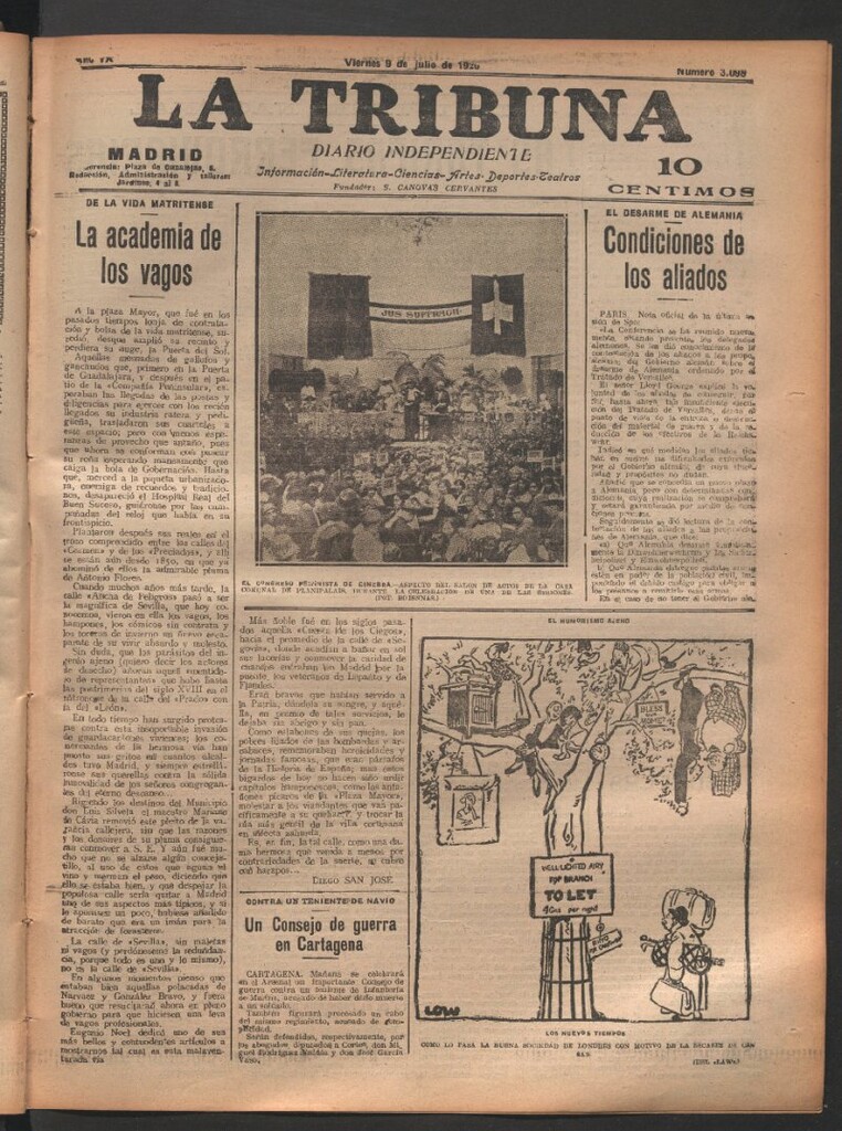 Miniatura de La Tribuna del 9 de julio de 1920