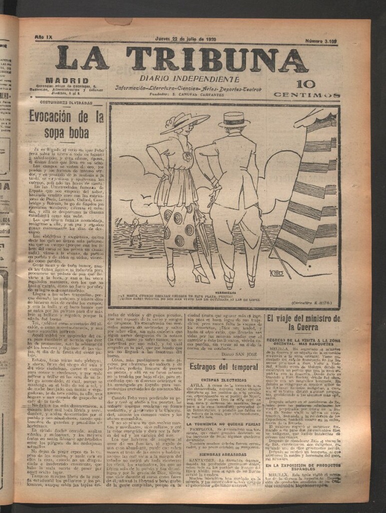 Miniatura de La Tribuna del 22 de julio de 1920