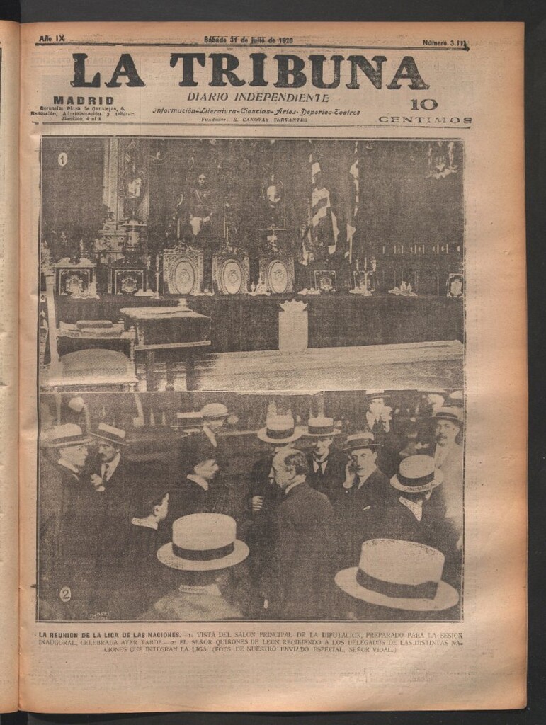 Miniatura de La Tribuna del 31 de julio de 1920