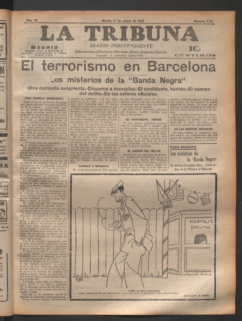 Miniatura de La Tribuna del 17 de agosto de 1920