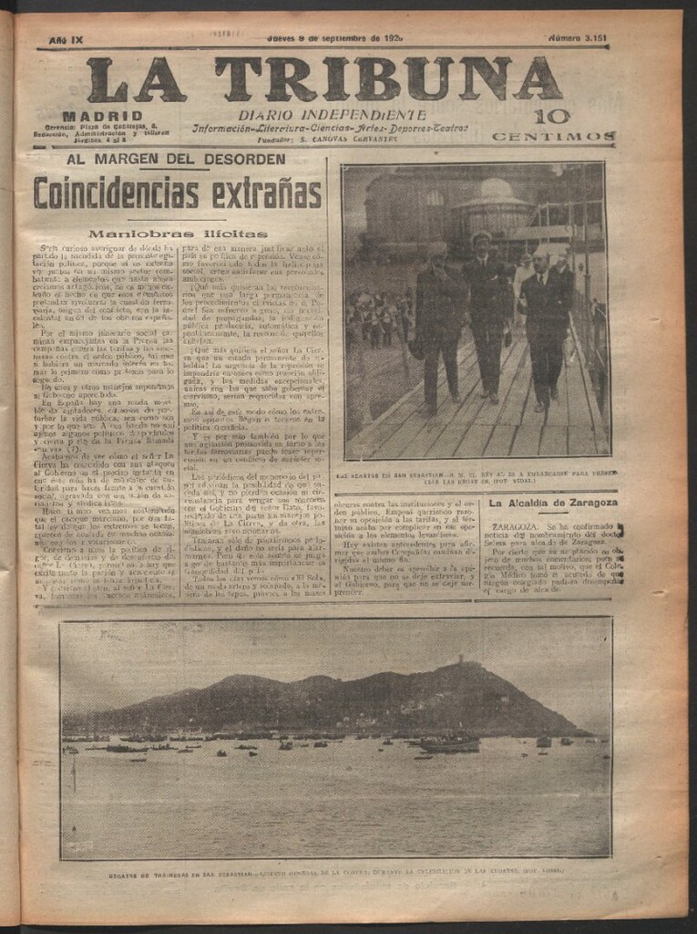 Miniatura de La Tribuna del 9 de septiembre de 1920