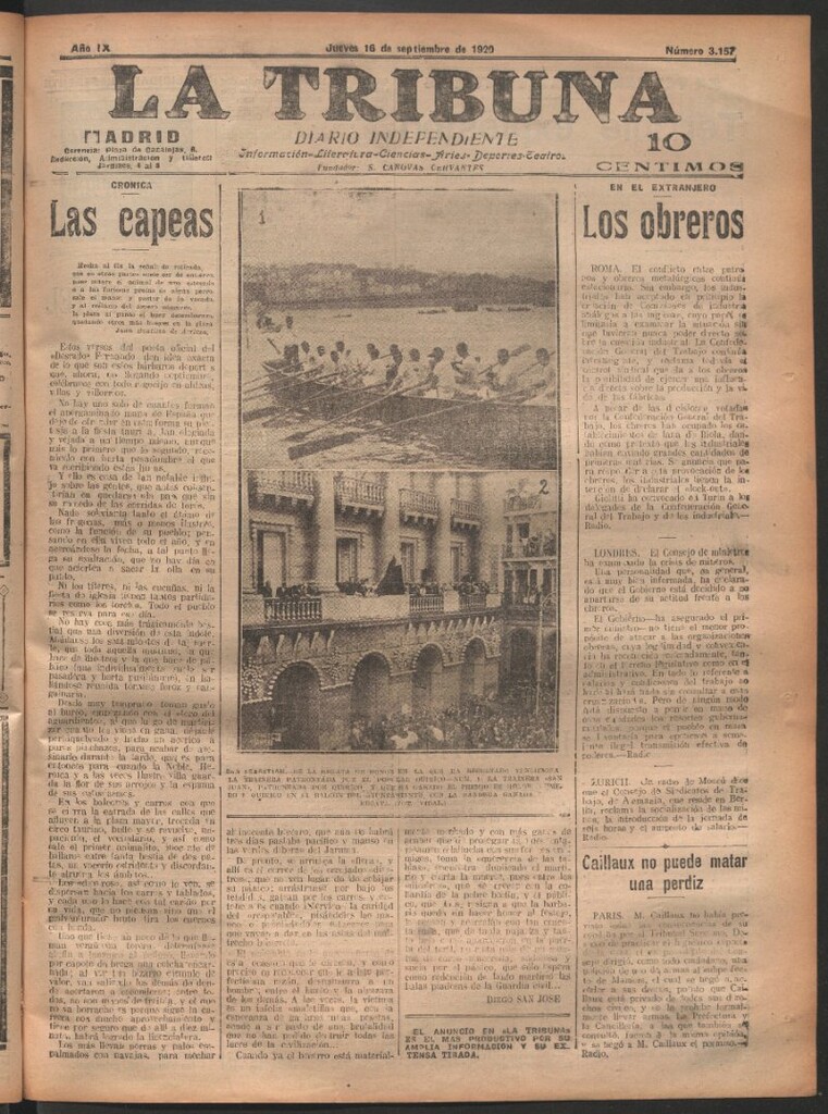 Miniatura de La Tribuna del 16 de septiembre de 1920