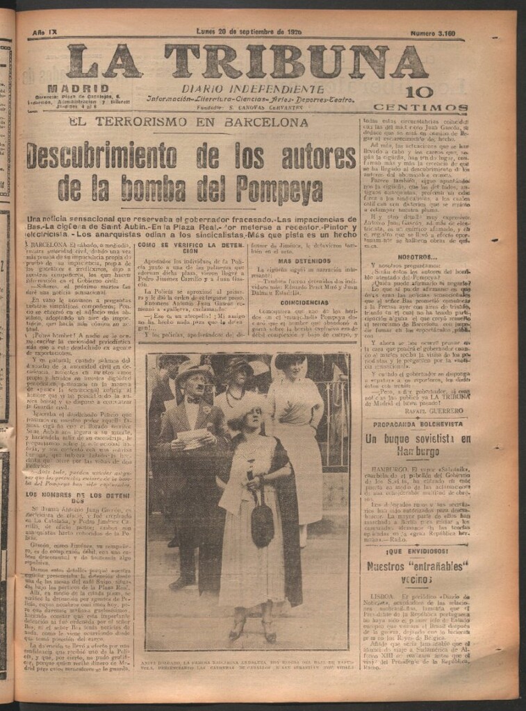 Miniatura de La Tribuna del 20 de septiembre de 1920