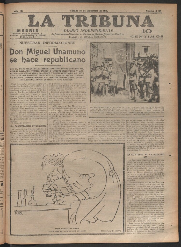 Miniatura de La Tribuna del 25 de septiembre de 1920