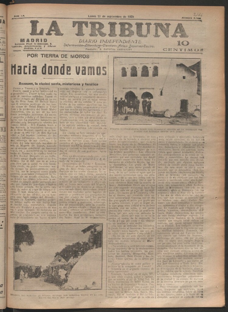 Miniatura de La Tribuna del 27 de septiembre de 1920