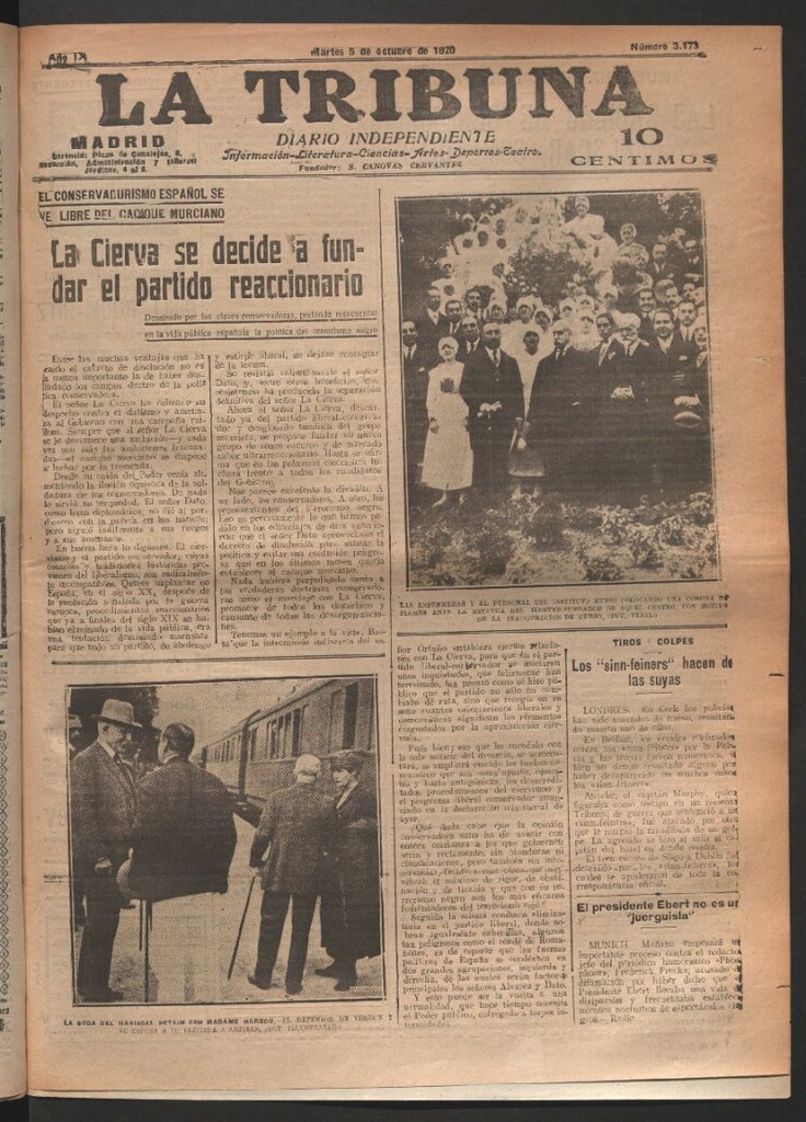 Miniatura de La Tribuna del 5 de octubre de 1920