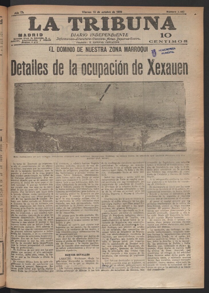 Miniatura de La Tribuna del 15 de octubre de 1920