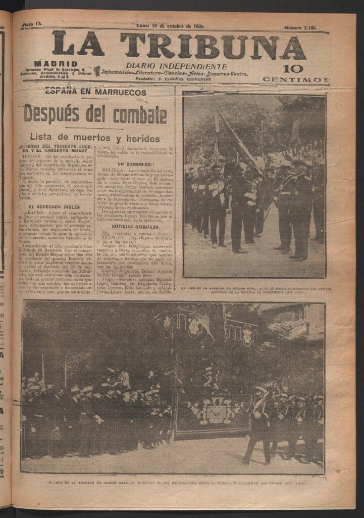 Miniatura de La Tribuna del 25 de octubre de 1920