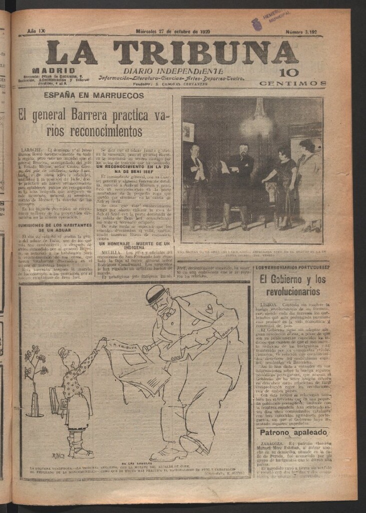 Miniatura de La Tribuna del 27 de octubre de 1920