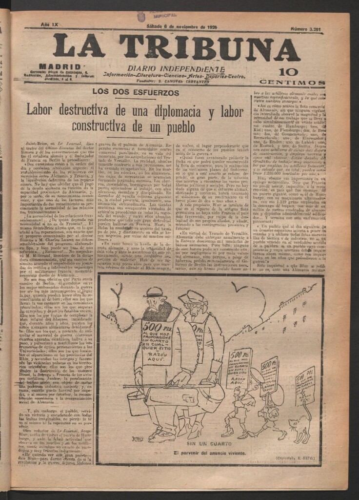Miniatura de La Tribuna del 6 de noviembre de 1920
