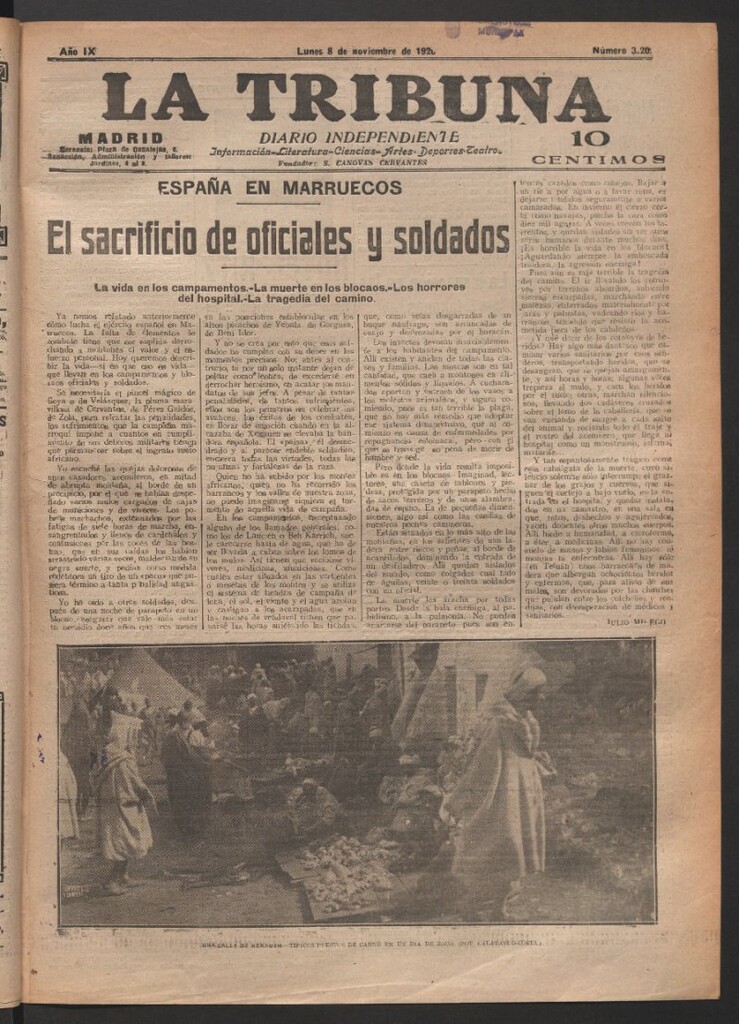 Miniatura de La Tribuna del 8 de noviembre de 1920