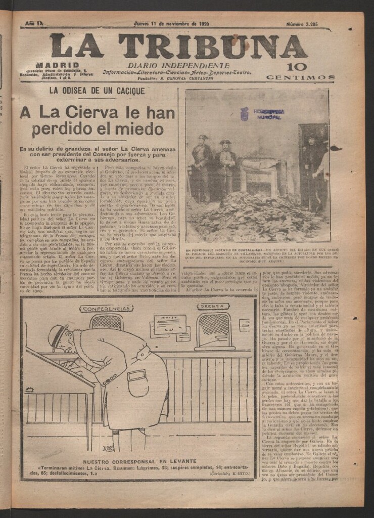 Miniatura de La Tribuna del 11 de noviembre de 1920