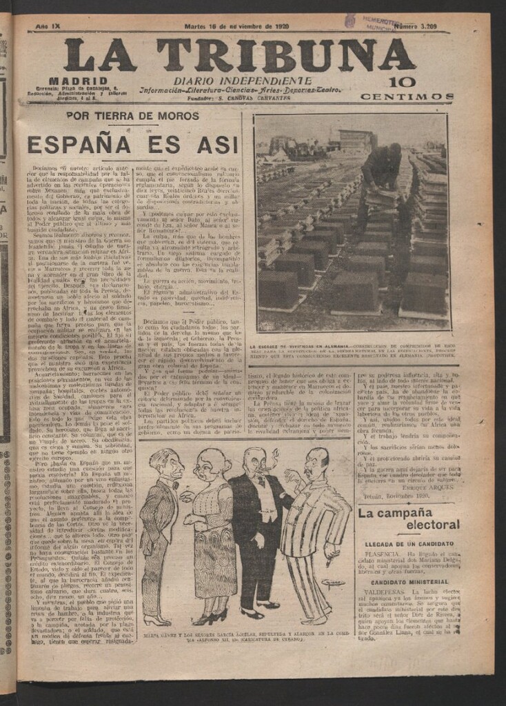 Miniatura de La Tribuna del 16 de noviembre de 1920