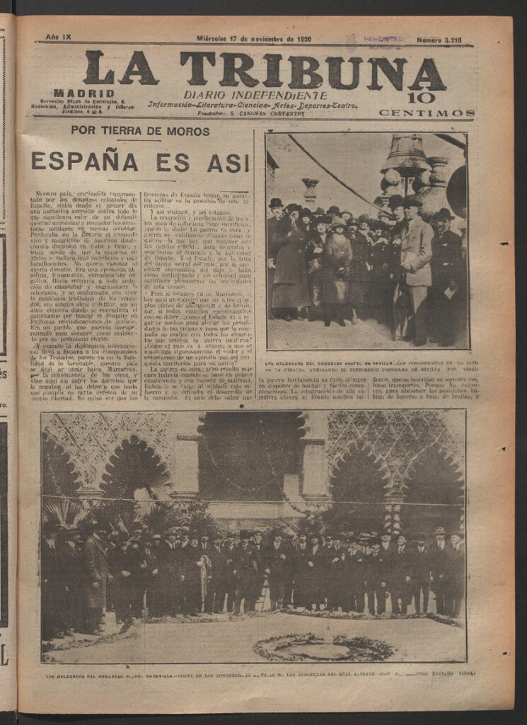 Miniatura de La Tribuna del 17 de noviembre de 1920