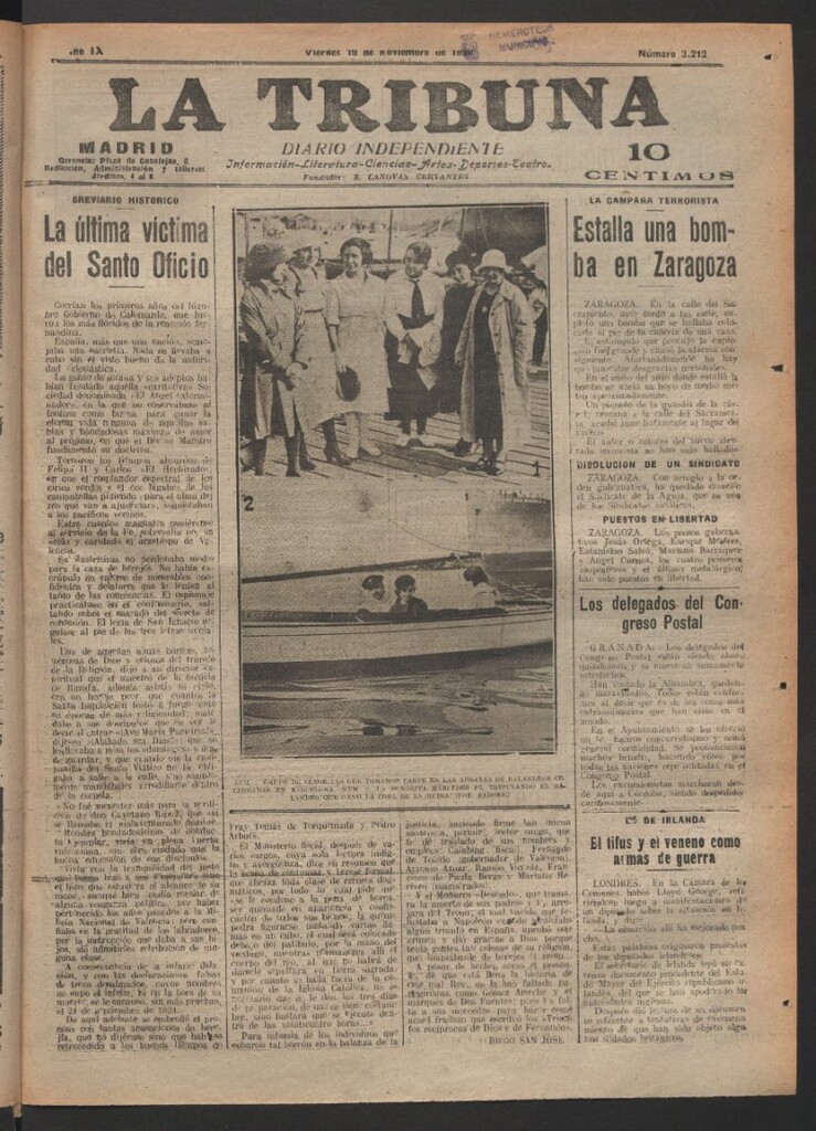 Miniatura de La Tribuna del 19 de noviembre de 1920