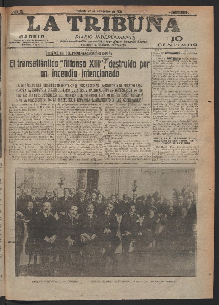 Miniatura de La Tribuna del 27 de noviembre de 1920