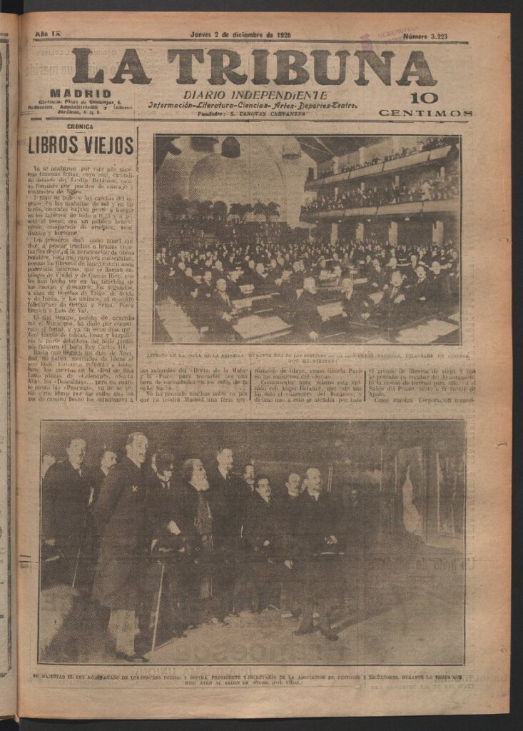 Miniatura de La Tribuna del 2 de diciembre de 1920