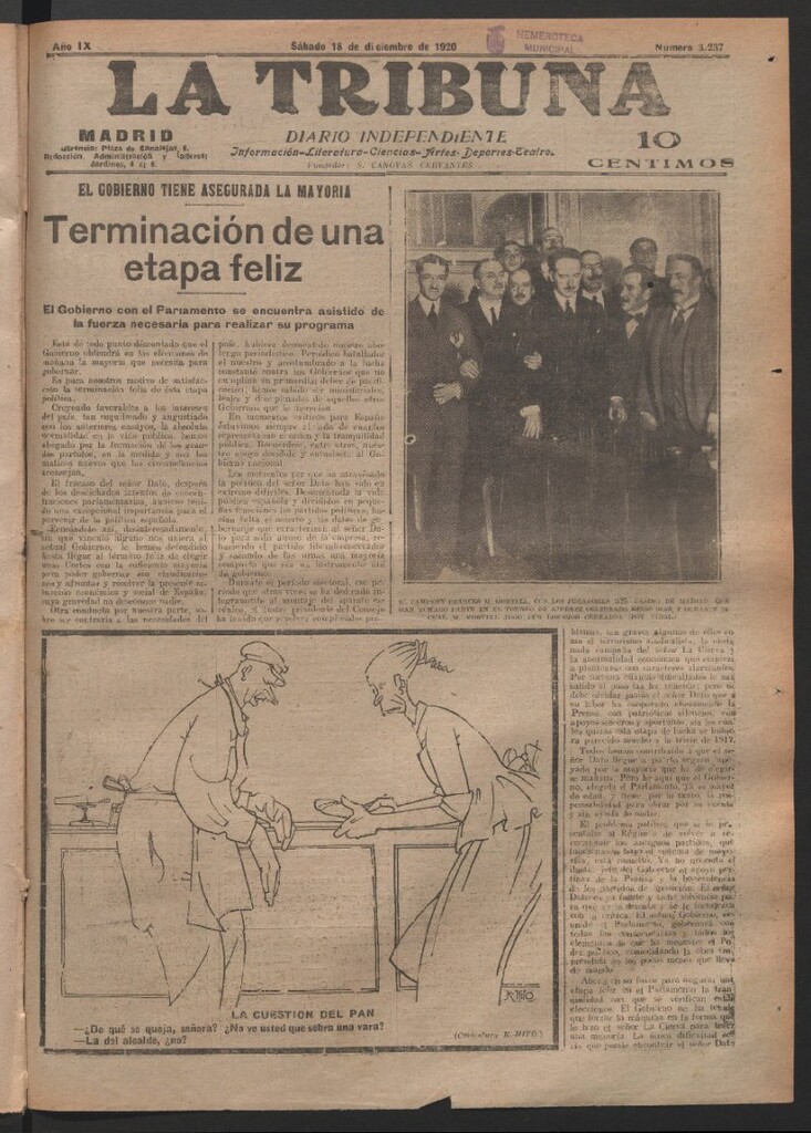 Miniatura de La Tribuna del 18 de diciembre de 1920