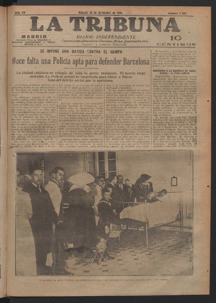 Miniatura de La Tribuna del 25 de diciembre de 1920
