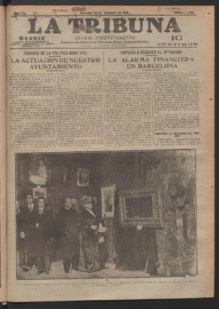 Miniatura de La Tribuna del 29 de diciembre de 1920