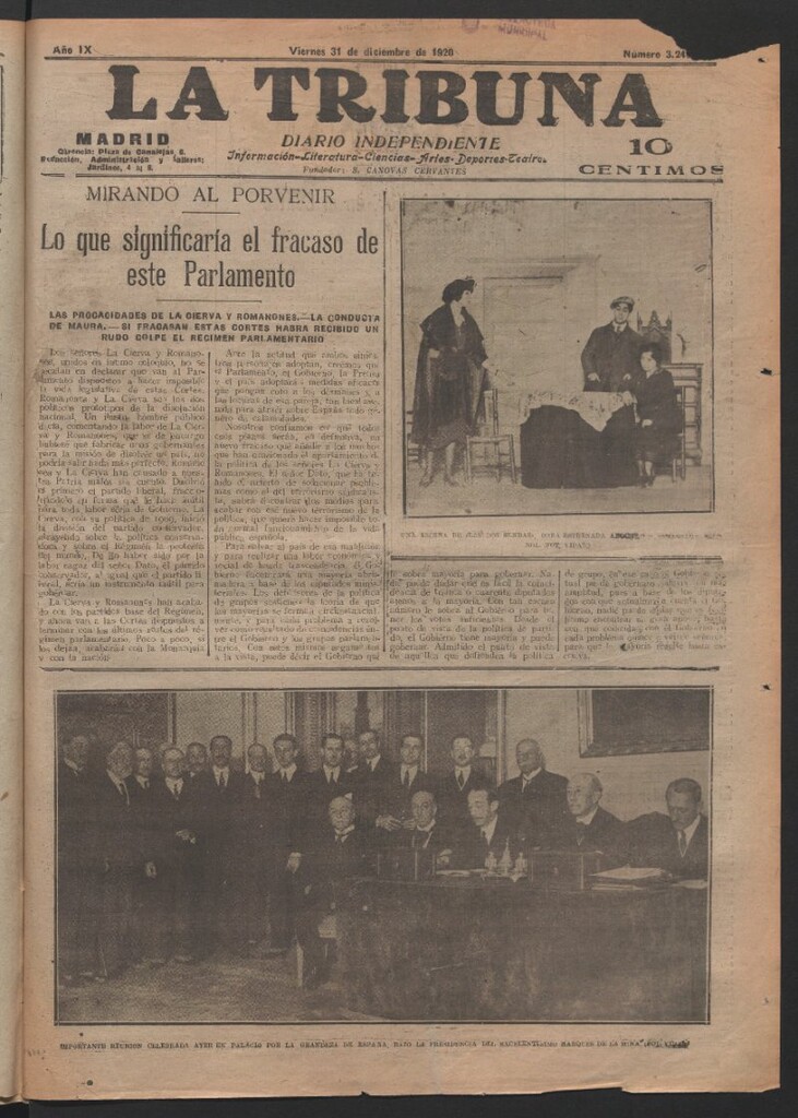 Miniatura de La Tribuna del 31 de diciembre de 1920
