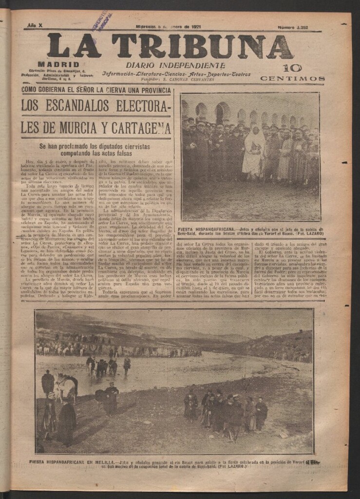 Miniatura de La Tribuna del 5 de enero de 1921