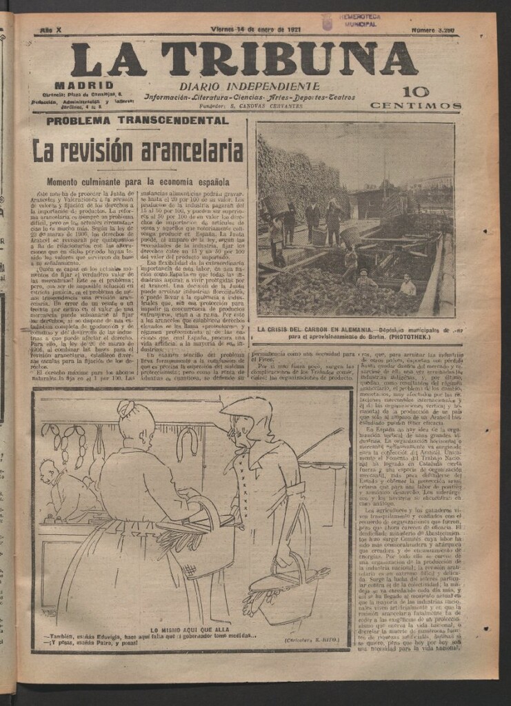 Miniatura de La Tribuna del 14 de enero de 1921