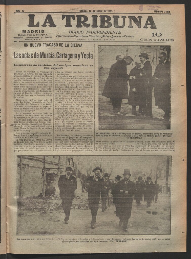 Miniatura de La Tribuna del 15 de enero de 1921