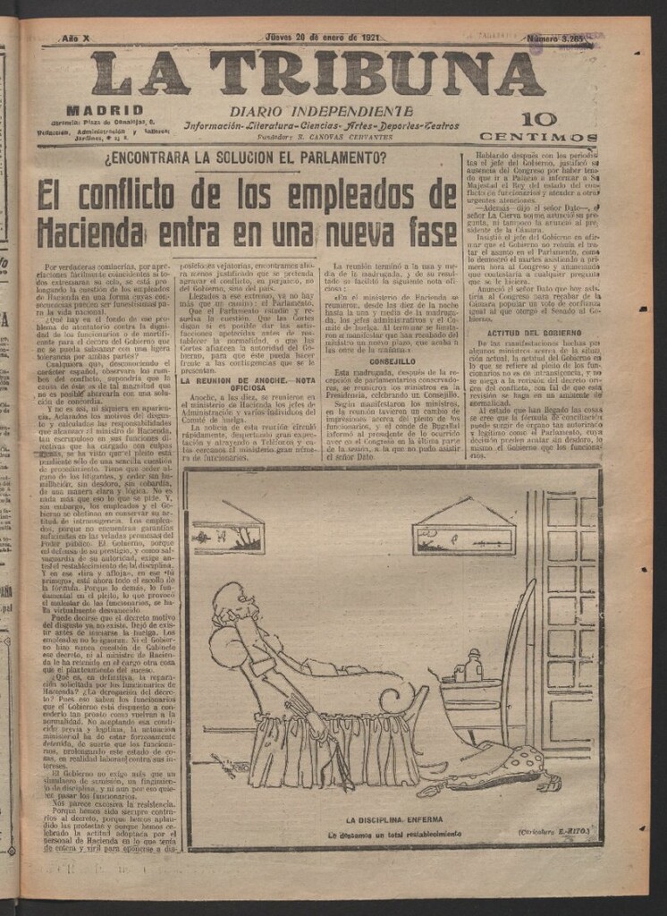 Miniatura de La Tribuna del 20 de enero de 1921