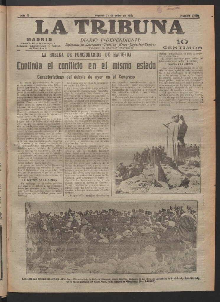 Miniatura de La Tribuna del 21 de enero de 1921