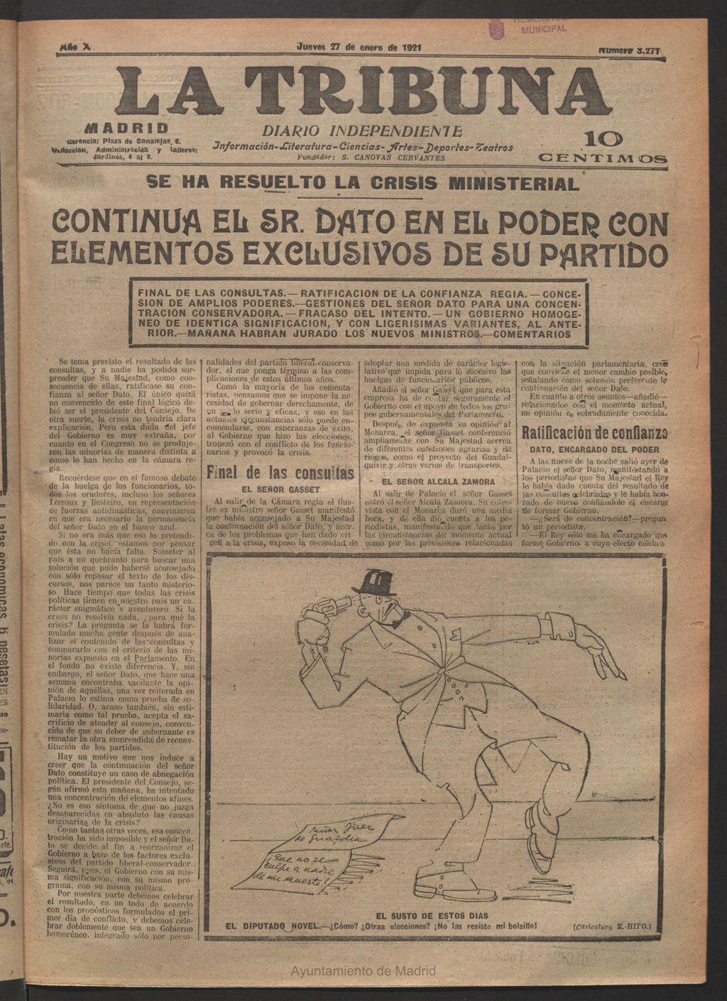 Miniatura de La Tribuna del 27 de enero de 1921