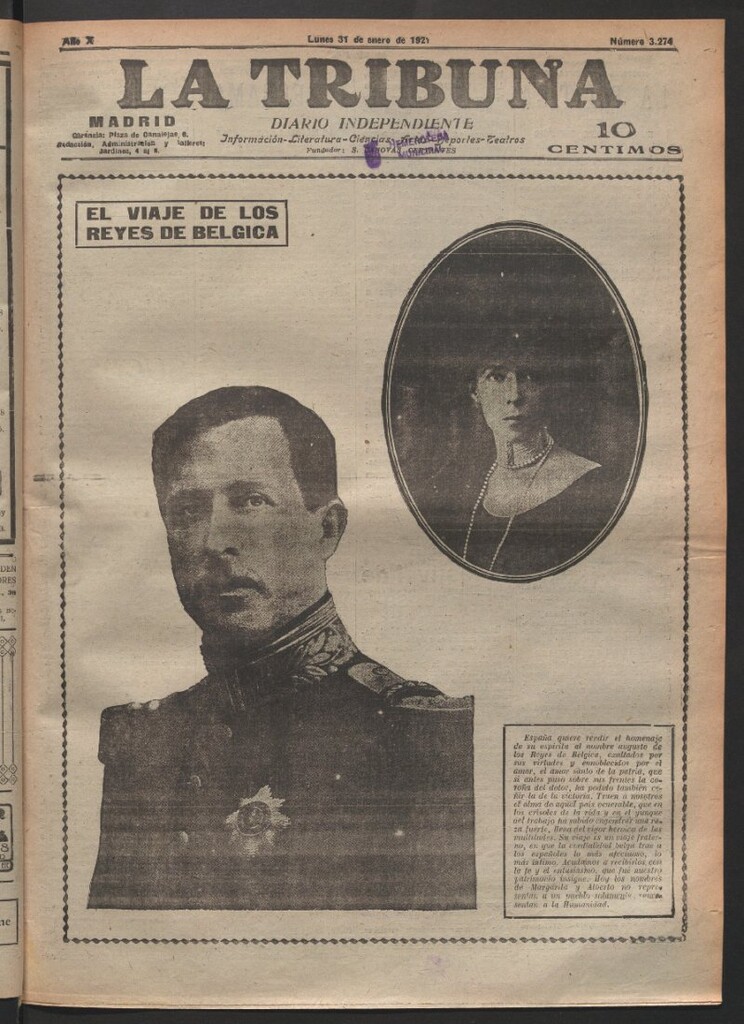 Miniatura de La Tribuna del 31 de enero de 1921
