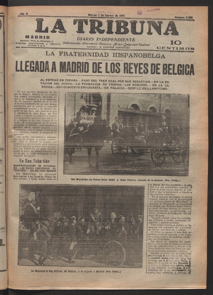 Miniatura de La Tribuna del 1 de febrero de 1921