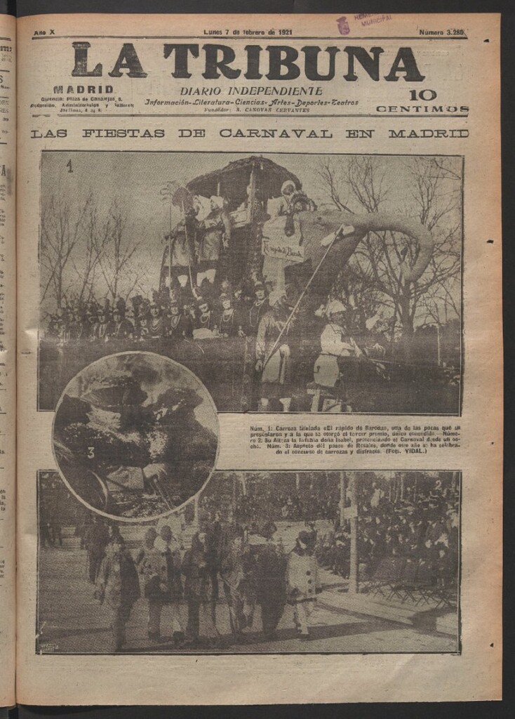 Miniatura de La Tribuna del 7 de febrero de 1921