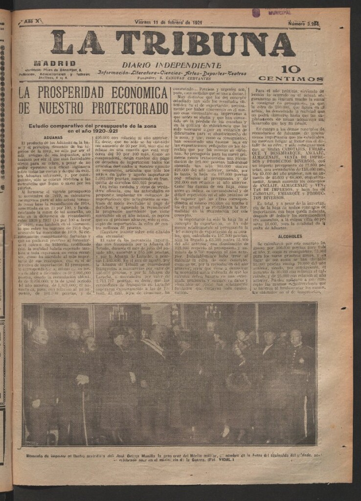 Miniatura de La Tribuna del 11 de febrero de 1921