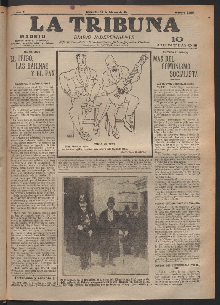 Miniatura de La Tribuna del 16 de febrero de 1921